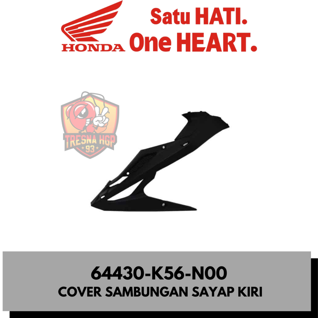 64430-K56-N00 COVER SAMBUNGAN SAYAP KIRI SONIC 150R K56 ORIGINAL | COVER L UNDER 64430K56N00