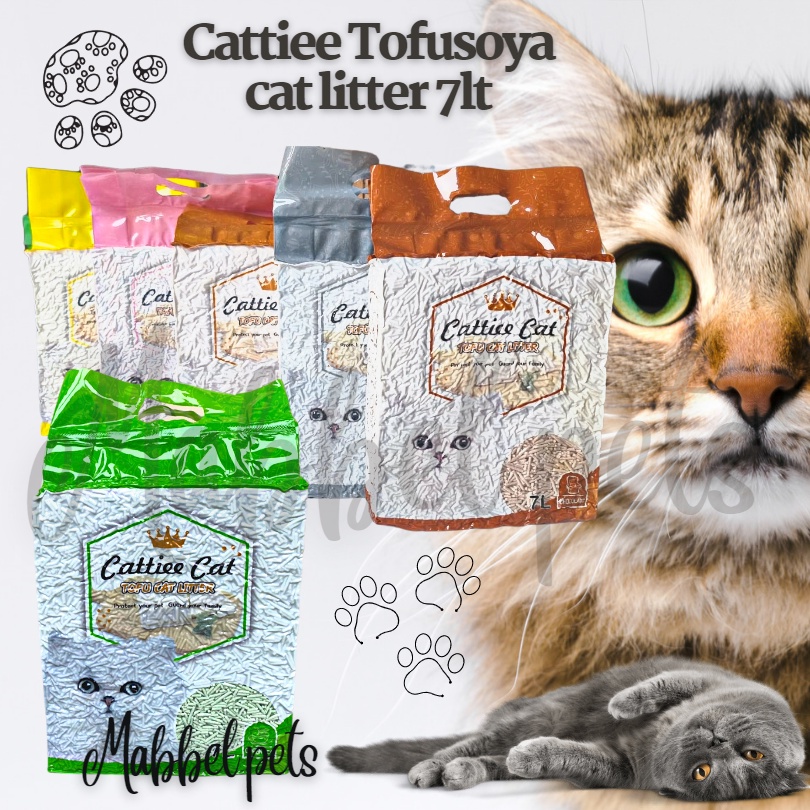 1212 Product HOT Pasir Kucing Soya Tofu Cattiee Cat Litter 7lt All Varian cattie pasir kucing gumpal