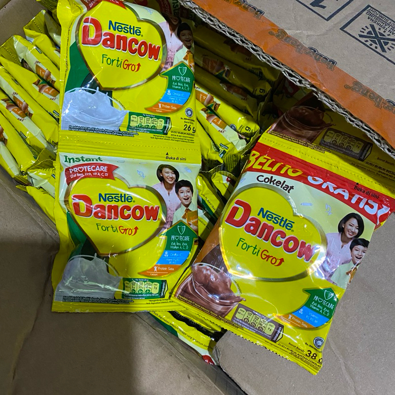 

[1 RENTENG ISI 10 BKS] DANCOW FORTIGRO SACHET COKLAT DAN VANILLA