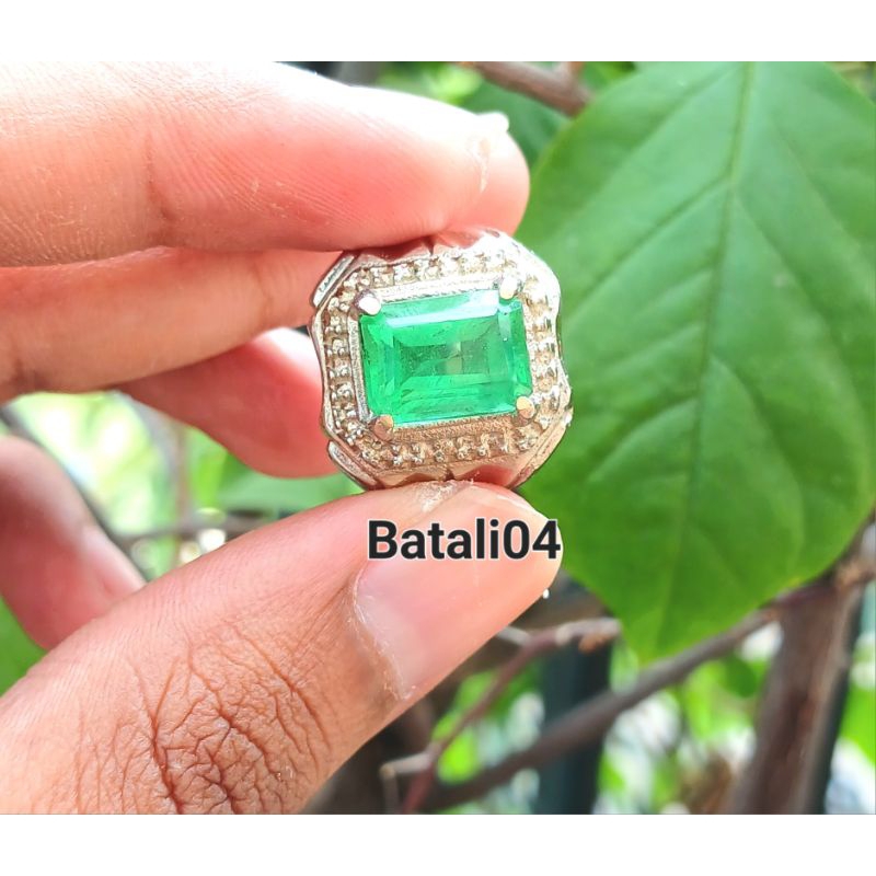 cincin batu zambrud colombia natural