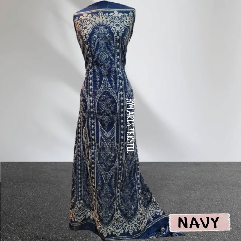 Bakal Kain Cotton Embroidery/Katun Bordir (harga per setengah meter)