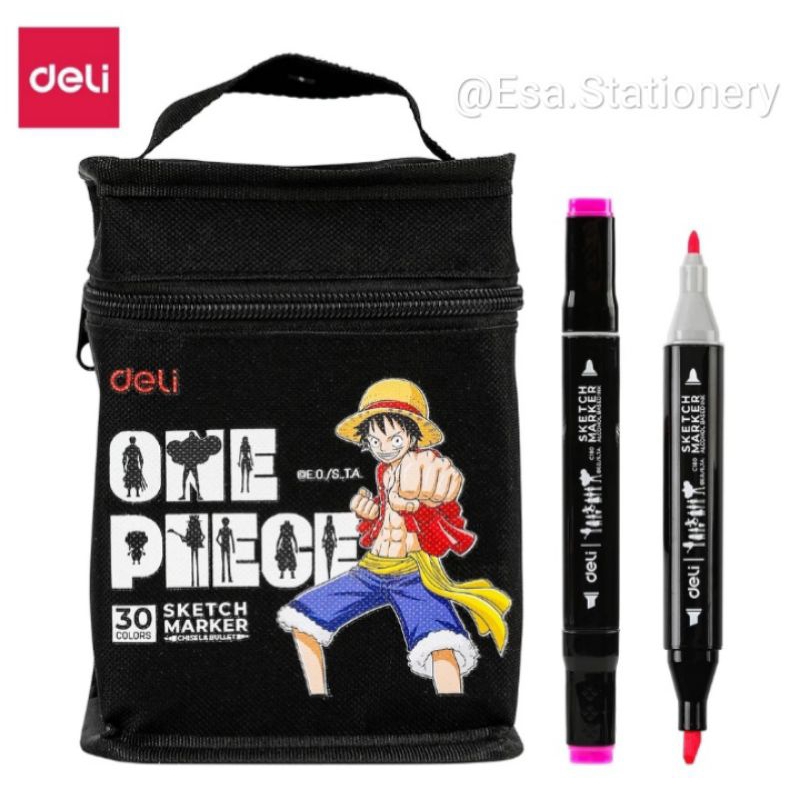 

Deli Sketch Marker / Spidol Sketsa One Piece Double Dual Tip 30 Warna Alcohol Based Warna Cerah