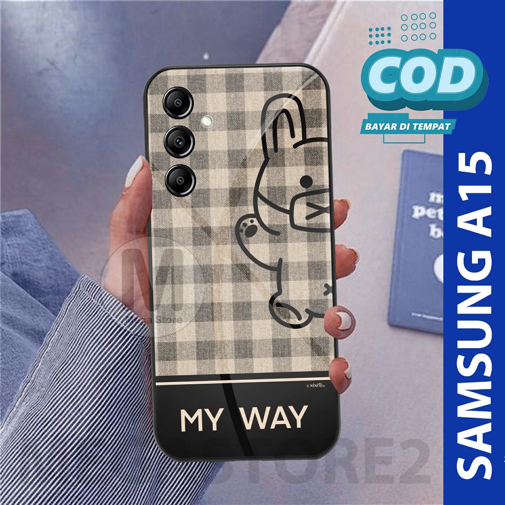 Softcase Kaca Case Samsung A15 2023 Terbaru Motif Aesthetic Pelindung Hp Anti Air [MG389]