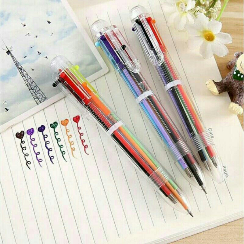 

Pulpen Warna warni 6 warna