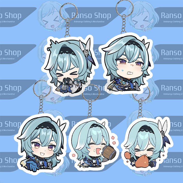Gantungan Kunci Genshin Impact Eula UV 2 Sisi Laser Cutting Premium | Ganci Akrilik Eula Chibi | Gan
