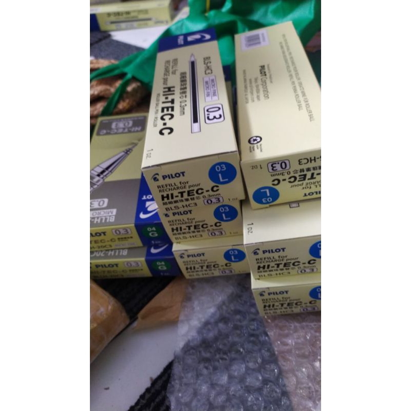 

REFIL HITECK, BOLPOINT, POLPEN REFIL HITECK PILOT UKURAN 0.3MM