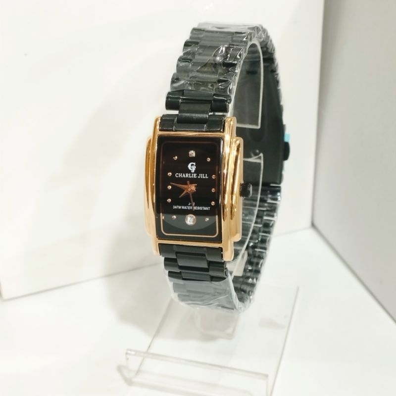 CHARLIE JILL 8191. JAM TANGAN WANITA ORIGINAL TIDAK LUNTUR. ANALOG TANGGAL AKTIF TAHAN AIR