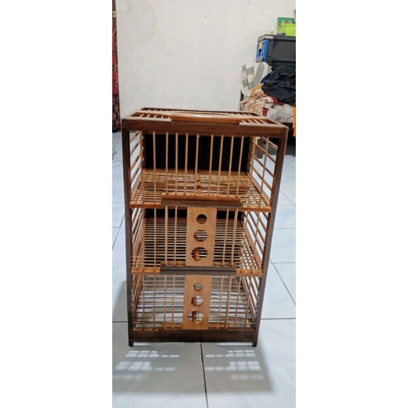 Dondang/ kandang jemur burung merpati atau dara 3 pintu
