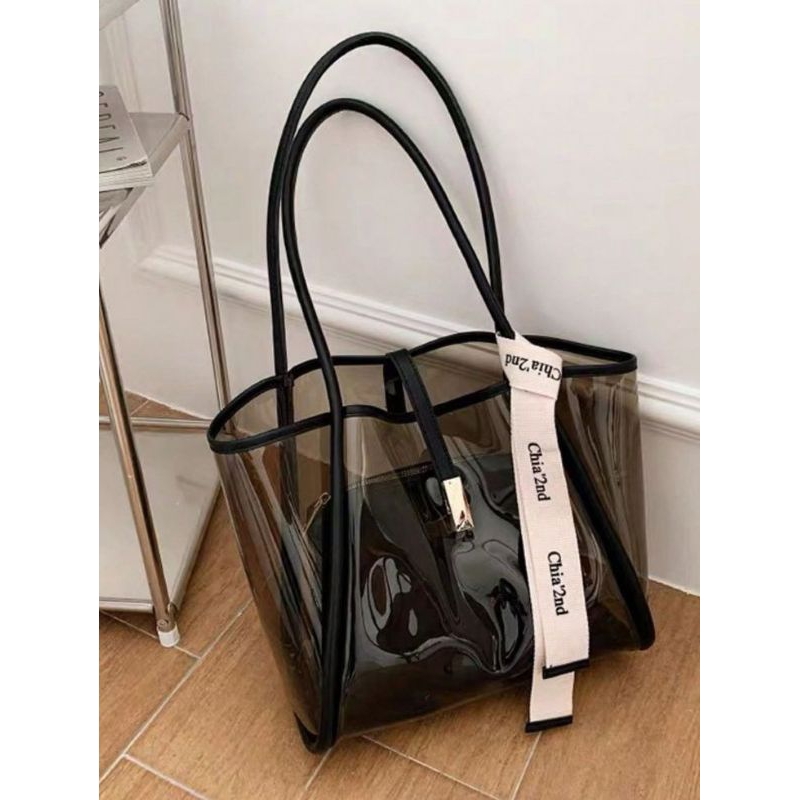 Totebag saco mika PVC | shoulder bag saco mika PVC