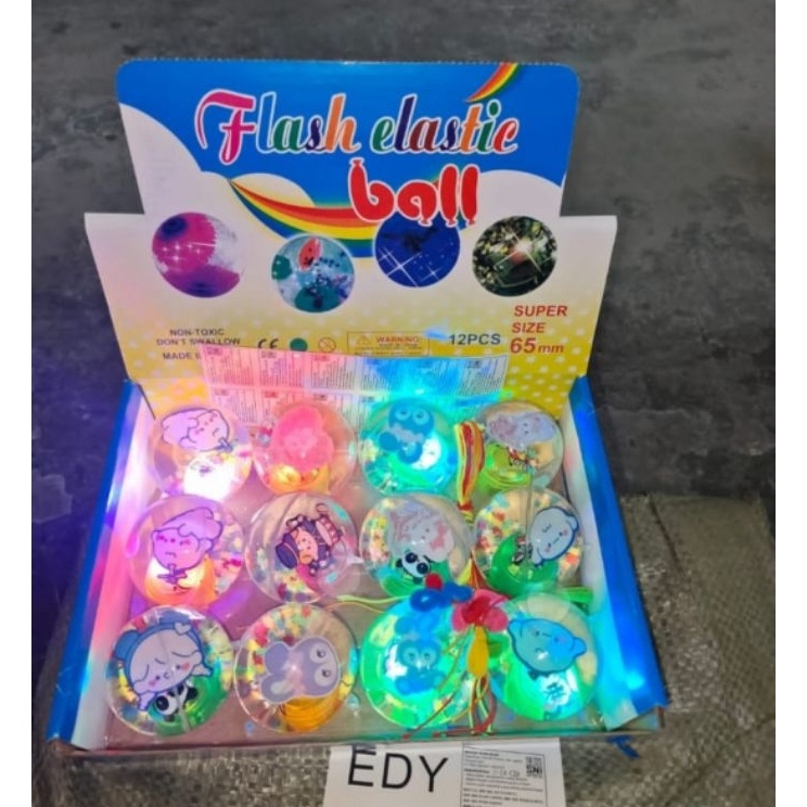 Pesan aja6n1Mb Mainan Bola Bekel Karet  Bola Yoyo Led Uk 65mm Besar