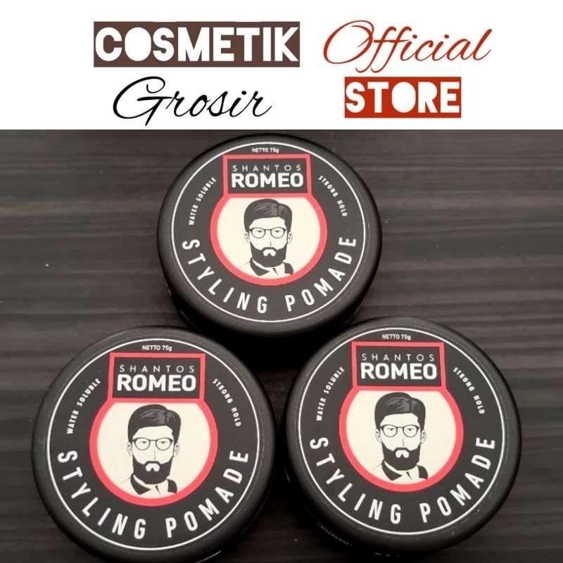 Shantos Romeo Styling Pomade 75g dan 40gr Original - Minyak Rambut Pria