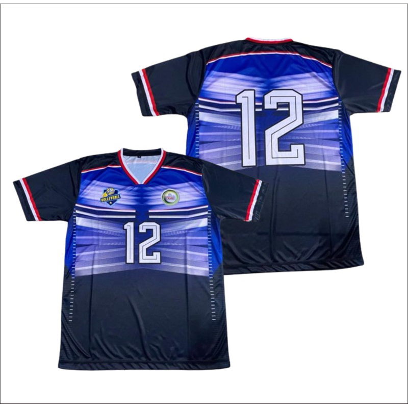 Baju atasan jersey volly fullprinting kaos olahraga voli putra bahan serena soft