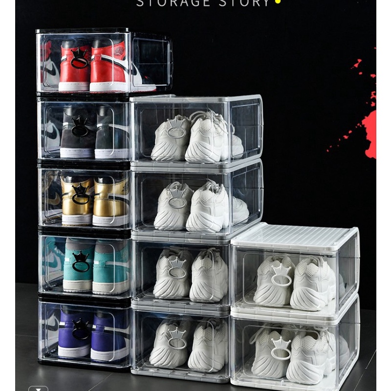 Produk Kotak Sepatu Transparan  Kotak Sepatu Lipat  Tempat Sepatu Plastik  Tempat Penyimpanan Box