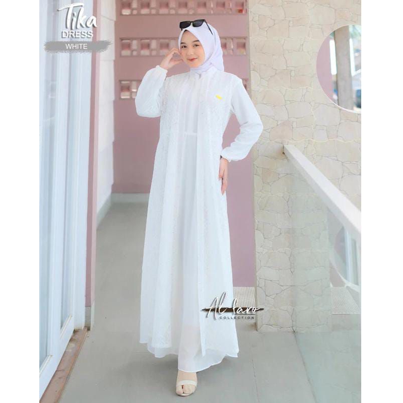 Tika dress gamis brukat Alfaro collection