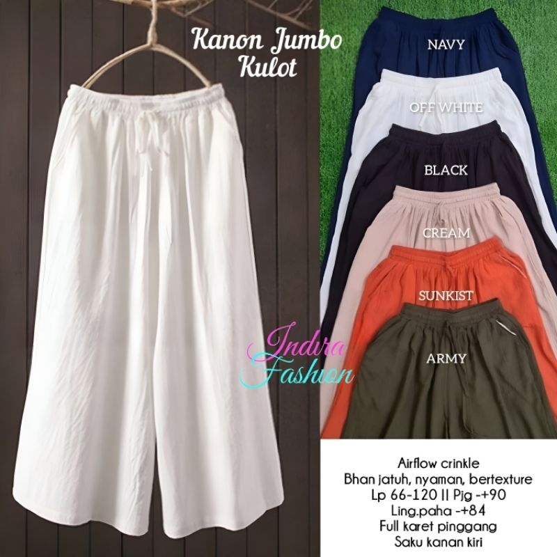 Kanon Jumbo Kulot Rayon Crinkle Premium