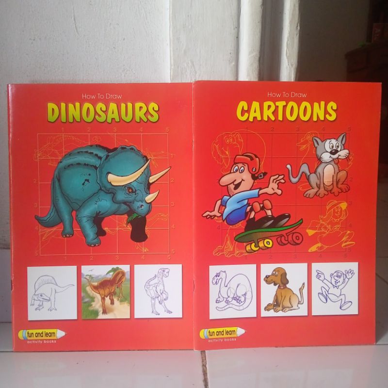 How to draw Dinosaurus and How to Draw Cartoons