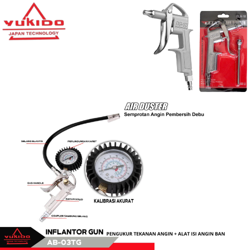 Promo Akhir Tahun Paket Alat Ukur Tekanan Angin Ban Alat Isi angin Ban Motor Mobil+Semprotan Angin K