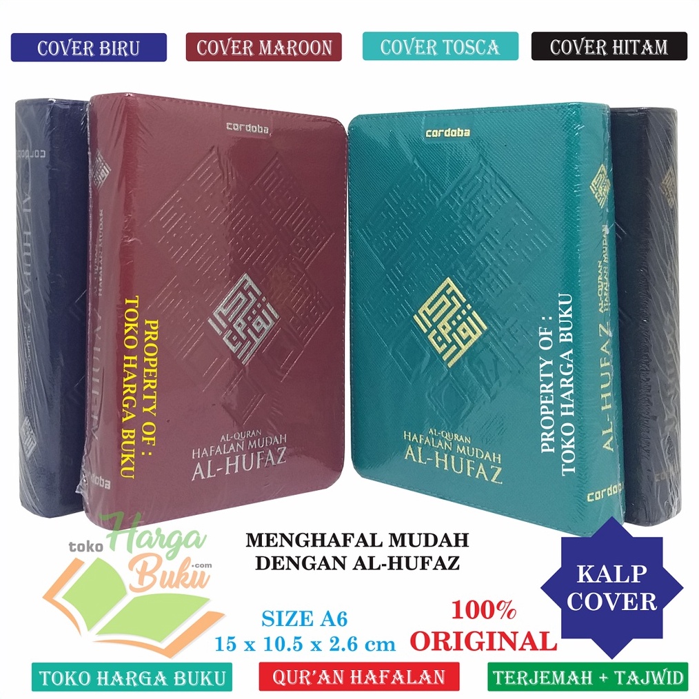 AlQuran AlHufaz A6 Jaket Terjemah Tajwid 5 Blok Warna Penerbit Cordoba murah
