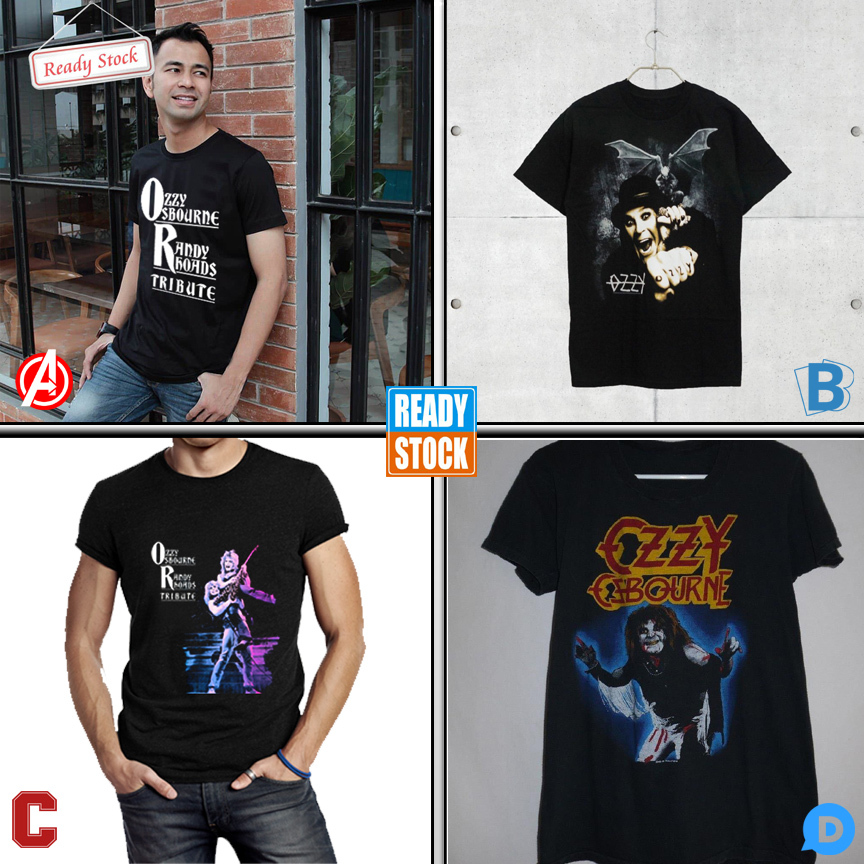 Kaos Ozzy Osbourne Tshirt 100% Cotton