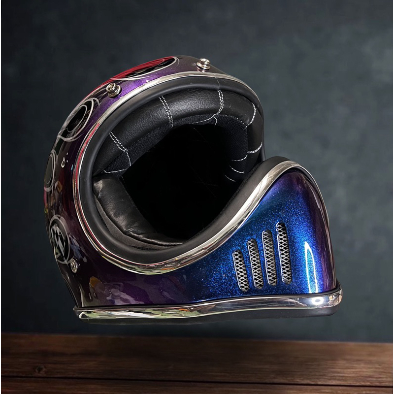 Helm Custom Cakil Gosbone - Chameleon Paint - Helm cakil,Helm motor custom