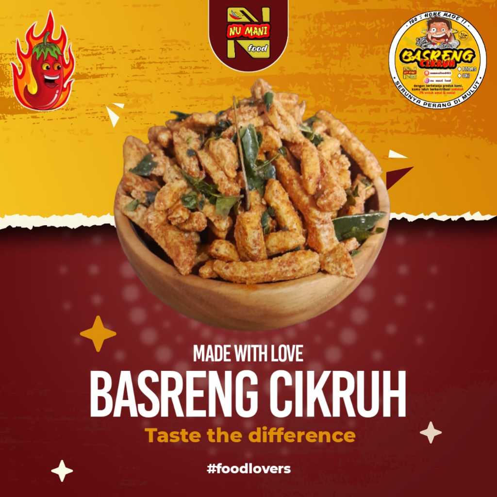 

Basreng Bumbu Basah & Melimpah Daun Jeruk Netto 250 gram