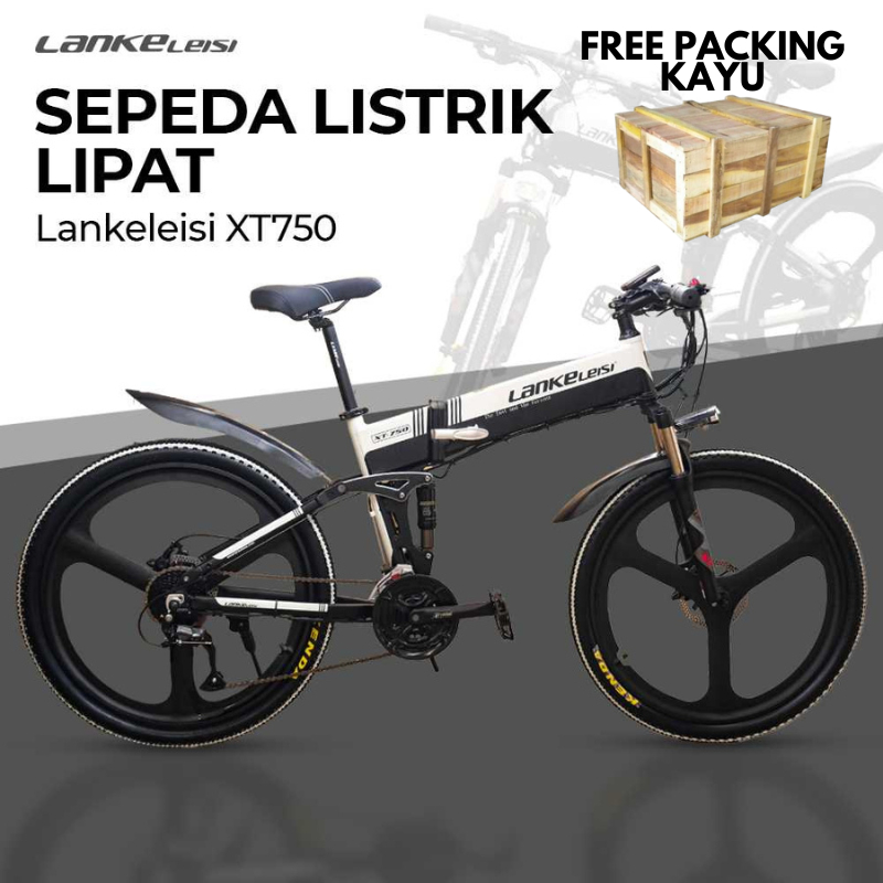 Original Lankeleisi Sepeda Listrik Lipat Folding Bike Sports Version 48V 10Ah