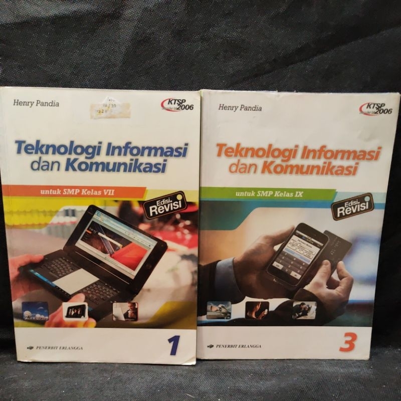 Buku Teknologi Informasi dan Komunikasi, TIK kelas 7,8,9,VII, VIII, IX, SMP, Penerbit Erlangga, Henr