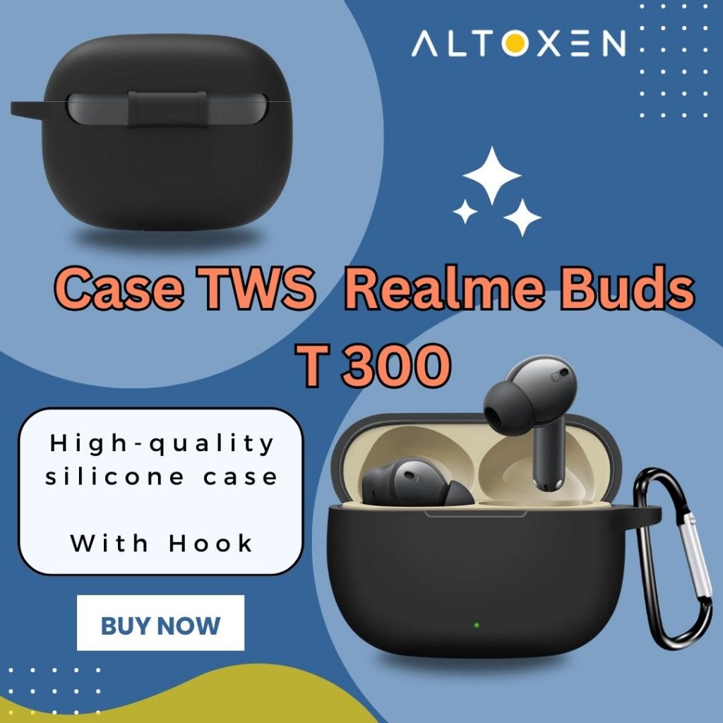 Case Silicone TWS Realme T300 Free Gantungan I TWS cover