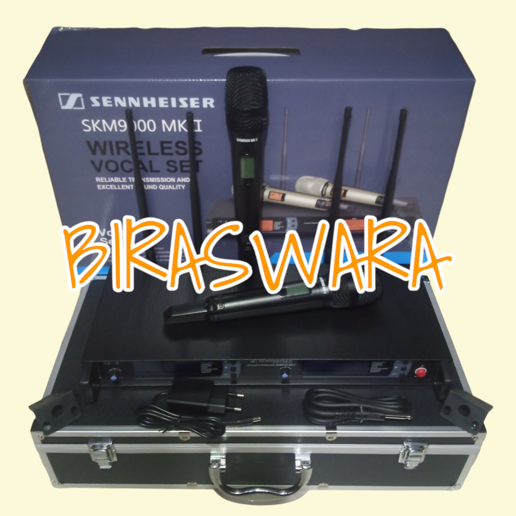 SENNHEISER SKM9000 MKII MIC WIRELESS SKM 9000 HITAM LAMPU LAYAR OREN MICROPHONE SKM9000MKII