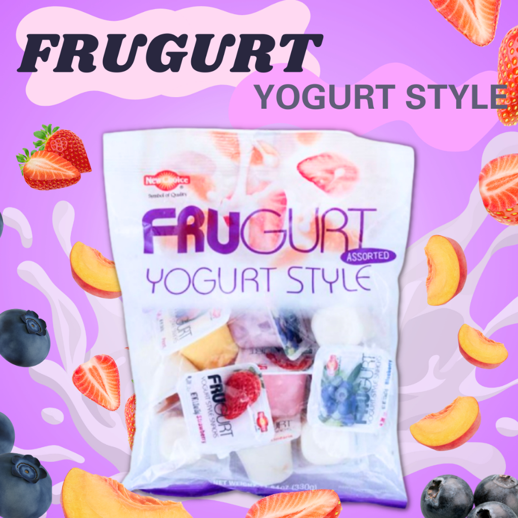 

Frugurt Yogurt Style Assorted 330g Jeli rasa Aneka Buah Buahan Jeruk Strawberry Blueberry 1 Pouch Yoghurt Import