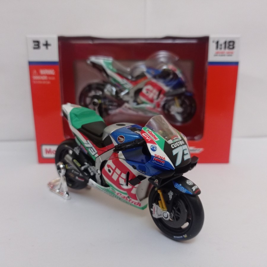 Diecast MotoGP Honda 73 Alex Marquez Maisto Miniatur MotoGP Original
