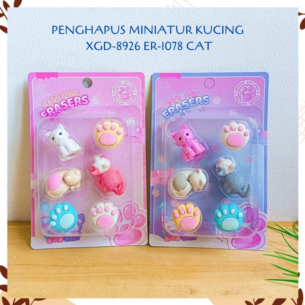 

PENGHAPUS MINIATUR KUCING XGD-8926 ER-1078 CAT PAW ERASER HAPUSAN KARET SETIP STIP LUCU ANAK ALAT TULIS KANTOR SEKOLAH MURAH TERMURAH COD