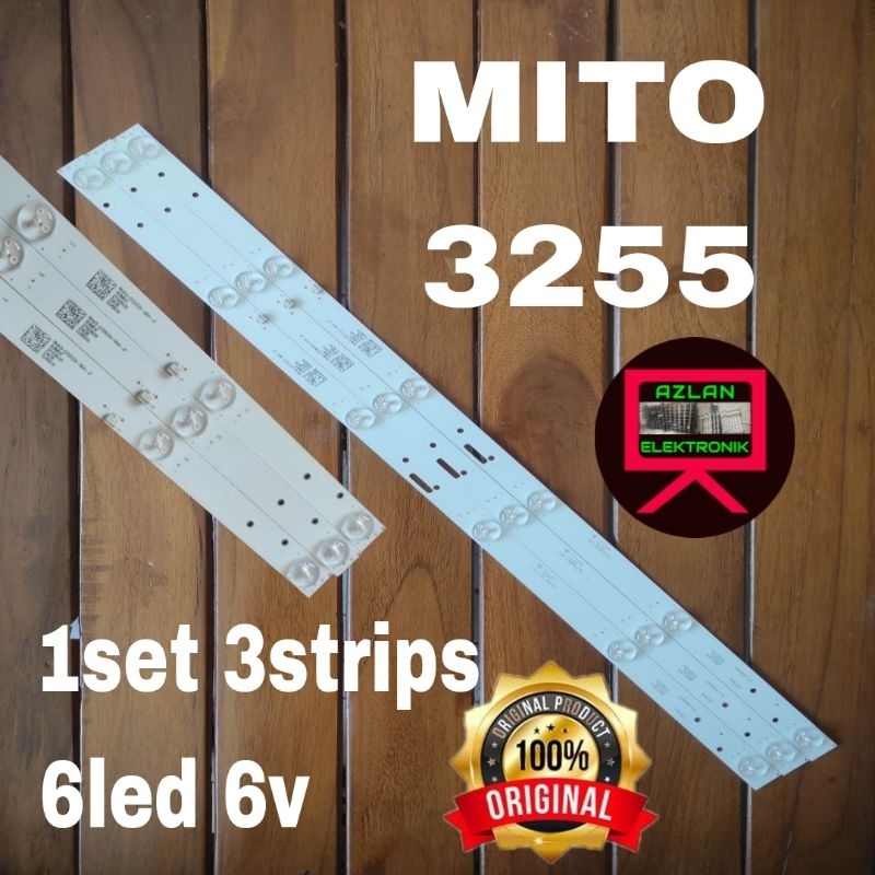 BACKLIGHT LED TV MITO 32" MITO 3255 6LED 6VOLT BL LAMPU MITO32