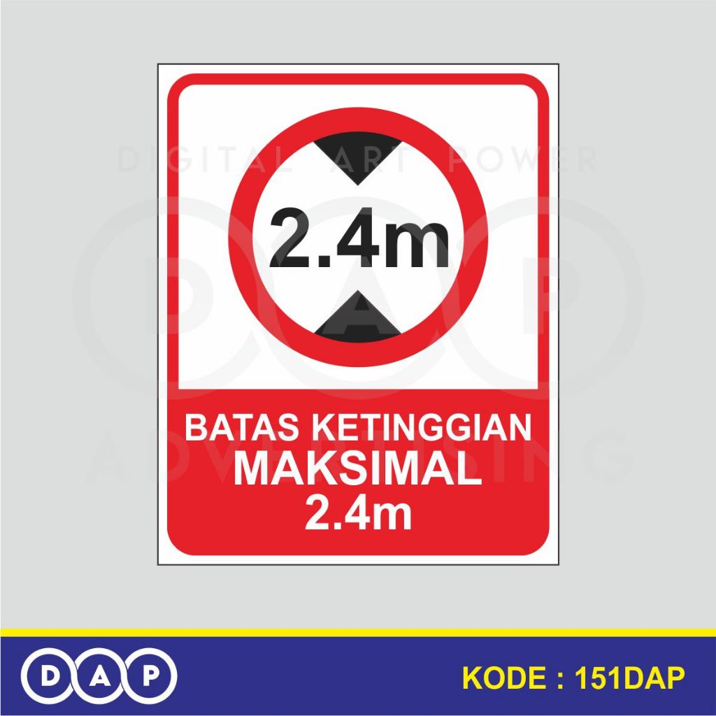 

151 - STIKER BATAS KETINGGIAN - 40 X 50 CM - VYNIL - TERBAIK