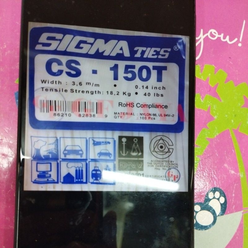 KABEL TIES TIE SIGMA CS 150T 15CM