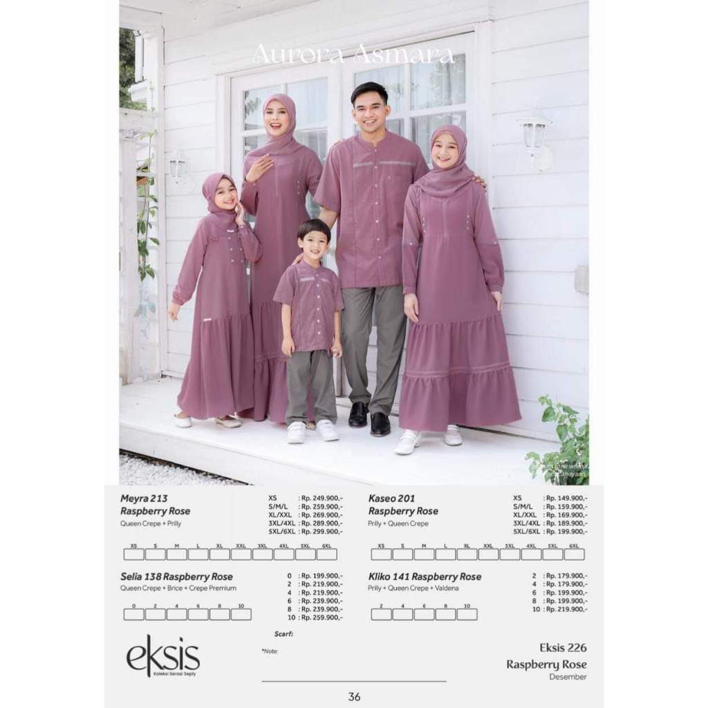 BAJU SARIMBIT 2024 AURORA ASMARA EKSIS 226 RASPBERRY ROSE