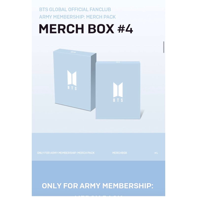 BTS MERCH BOX 4 ARMY MEMBERSHIP SEALED NEW