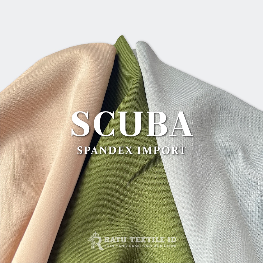 Kain Scuba Polos / Bahan Scuba Premium / Kain Stretch Premium Tebal Halus