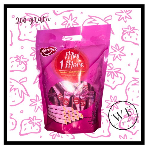 

Naraya mini 1 more Strawberry / naraya wafer roll rasa stroberi 200grm