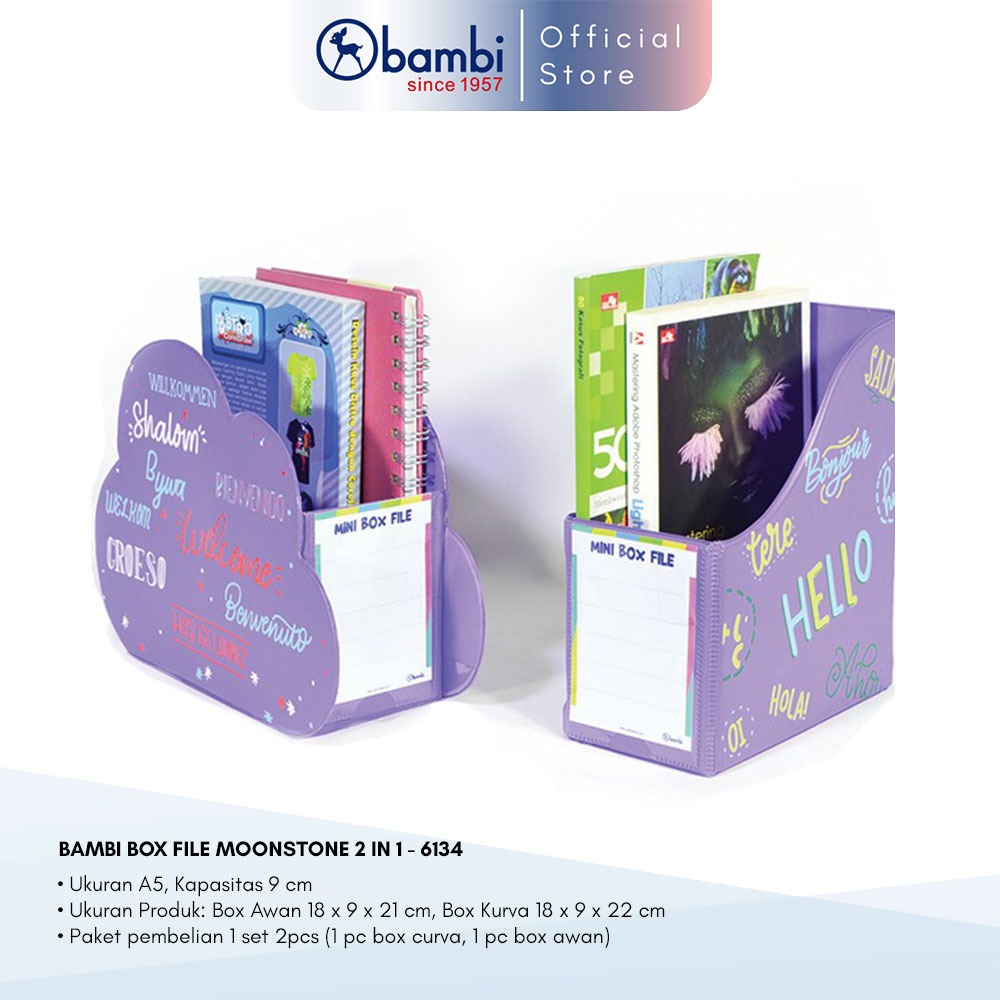 

Bambi Box File Magazine Edisi Moonstone Set Isi 2 Pcs Model Curva + Cloudy Original