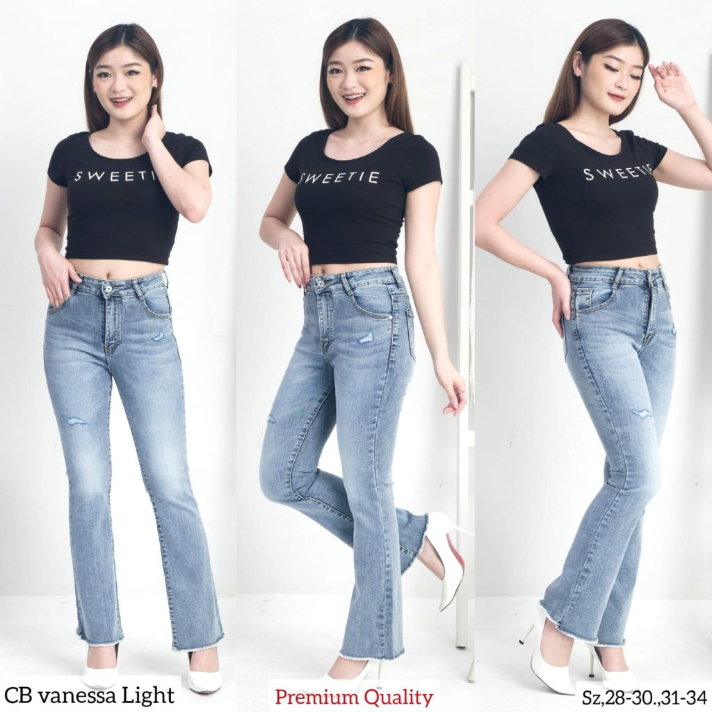 BEST SELLER  CELANA JEANS WANITA CUTBRAY VANESSA DOMINANT LIGHT QUALITY PREMIUM 