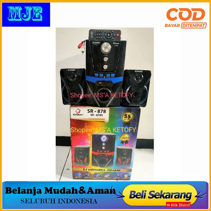 SPK Rinrei Multimedia Bluetooth SR 878S / 878B new promo