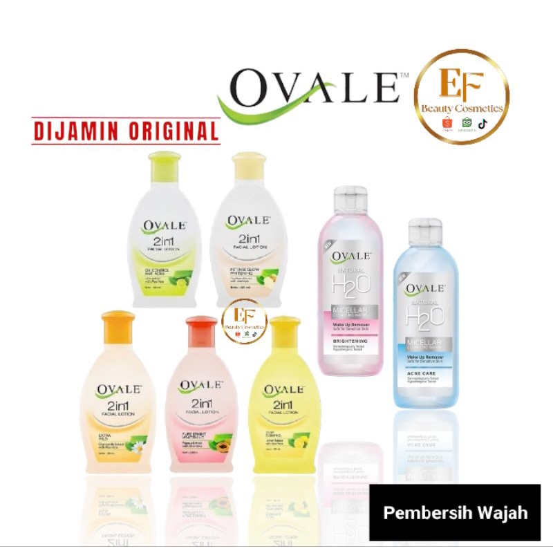 OVALE 2in1 Facial Lotion | Micellar Water H2O - Pembersih Wajah