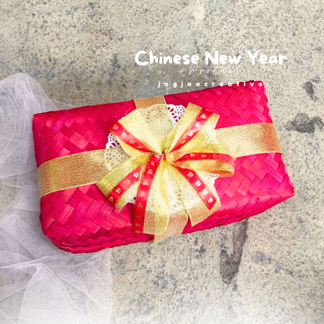 HAMPERS IMLEK | HAMPERS BESEK IMLEK BESEK WARNA PITA IMLEK 30 x 15 cm BESEK BAMBU KADO IMLEK KOTAK K