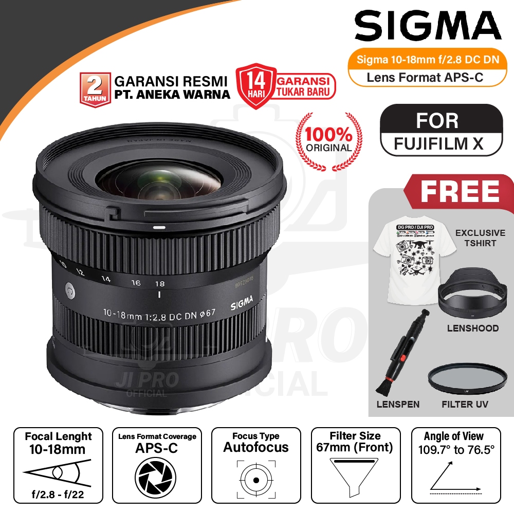 Sigma 10-18mm f2.8 Fujifilm X DC DN Contemporary Fuji 10-18 mm f/2.8