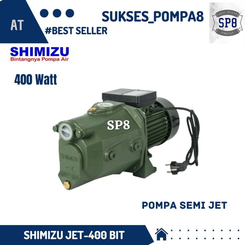 Pompa Air Shimizu JET-400 BIT Non Otomatis / Pompa Air Semi Jet