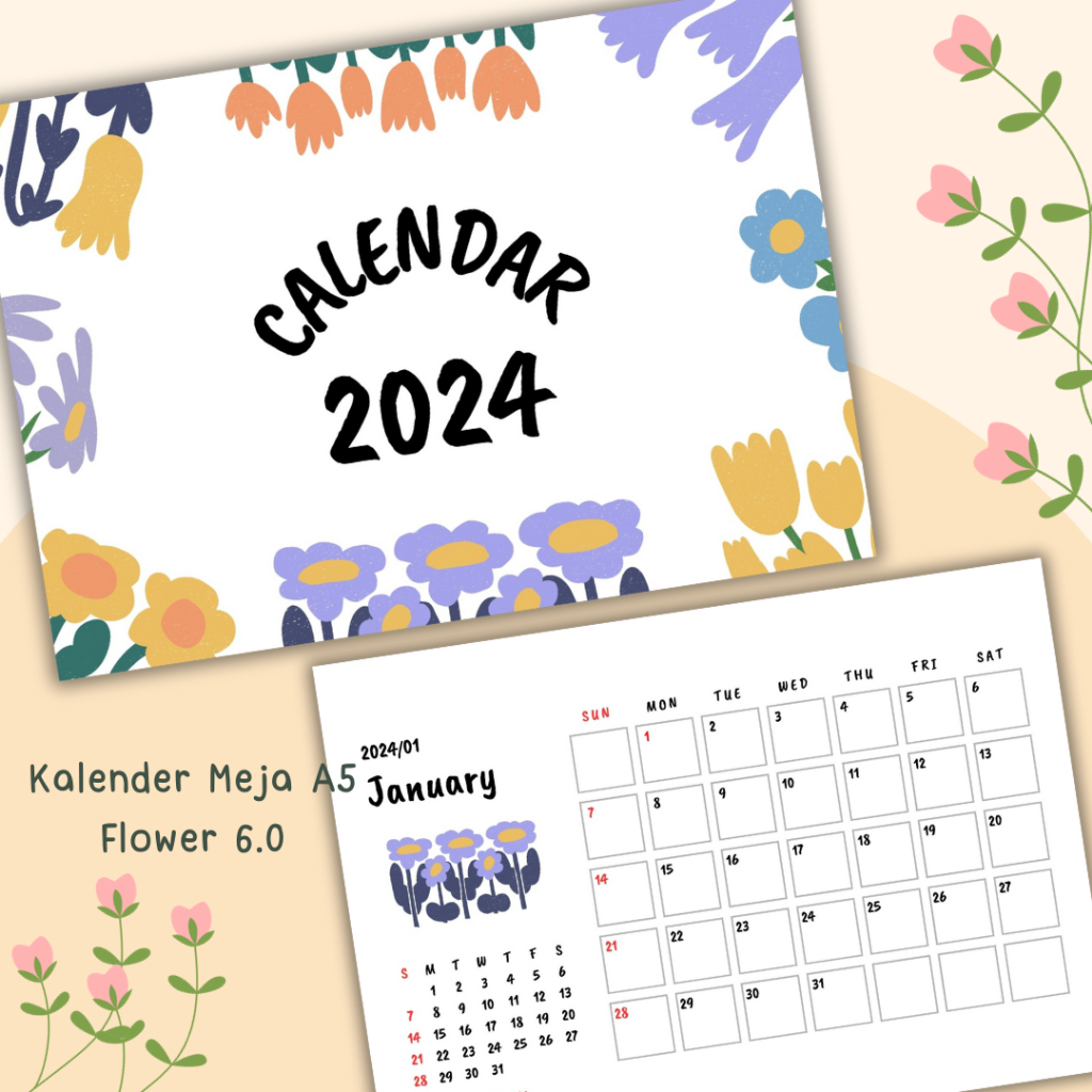

Flower 6.0 - Kalender Meja 2024/ 2025 Ukuran A5 By Bibliocraft