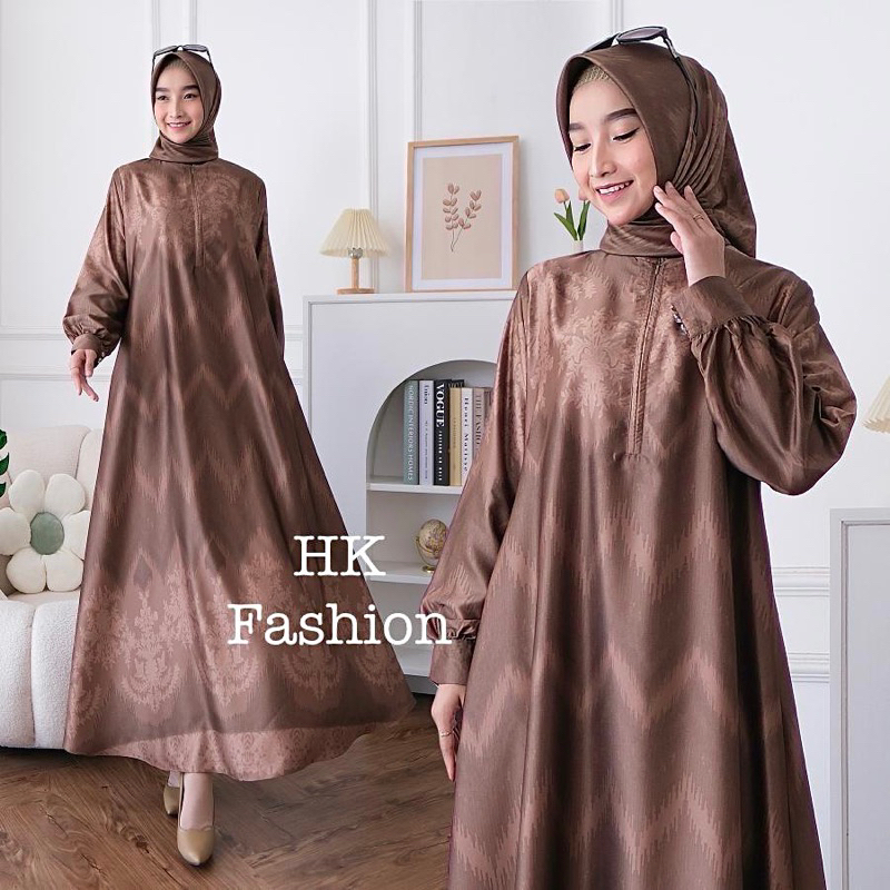 GAMIS SET JILBAB BAHAN DIOR SILK DAN ZARA SILK