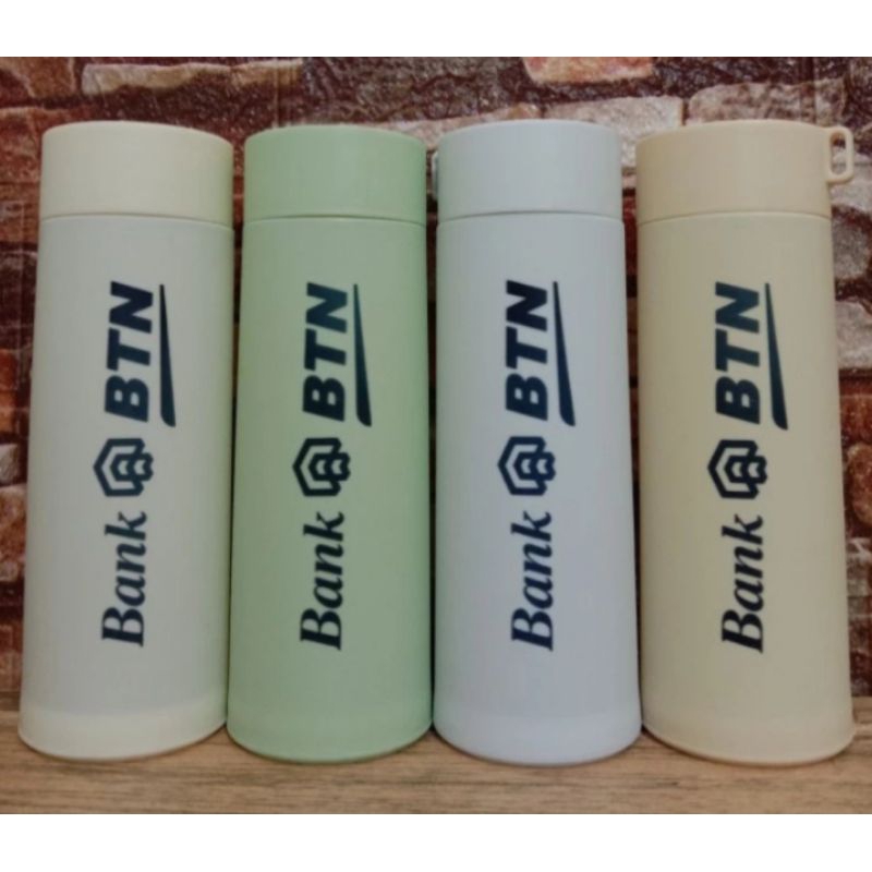 botol minum kaca karakter kaktus + custom nama