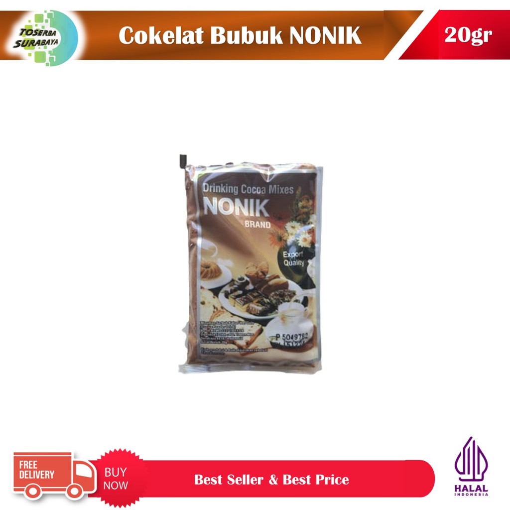 

COKLAT BUBUK NONIK 20gr - Cokelat Bubuk Bisa Untuk Minuman ( Drinking Cocoa Mixes)